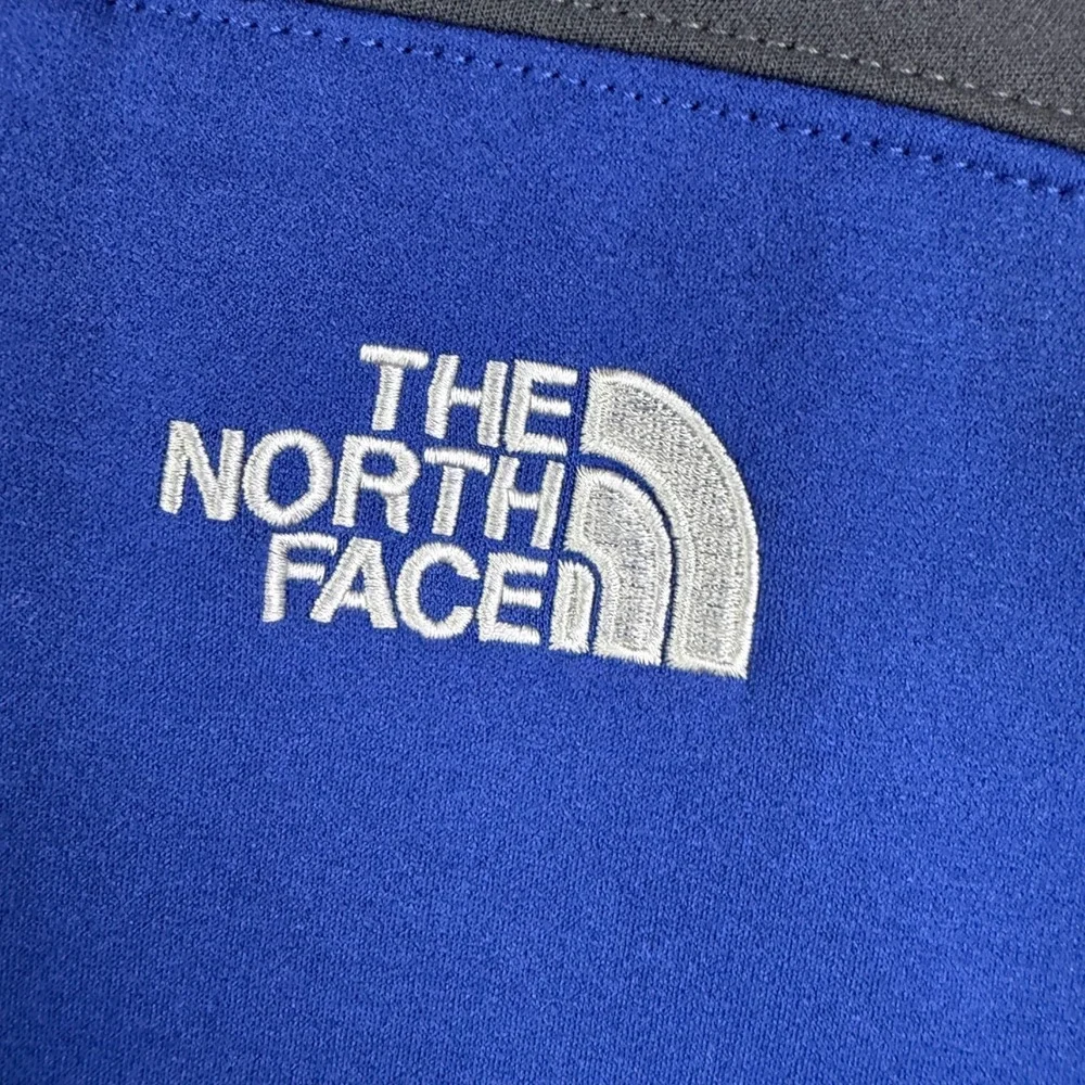 The North Face Mens Apex Bionic Softshell Jacket Blue Gray Full Zip Large AMWH